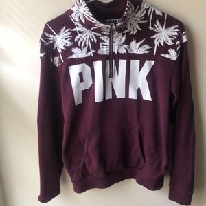 Pink Victoria’s Secret half zip jacket